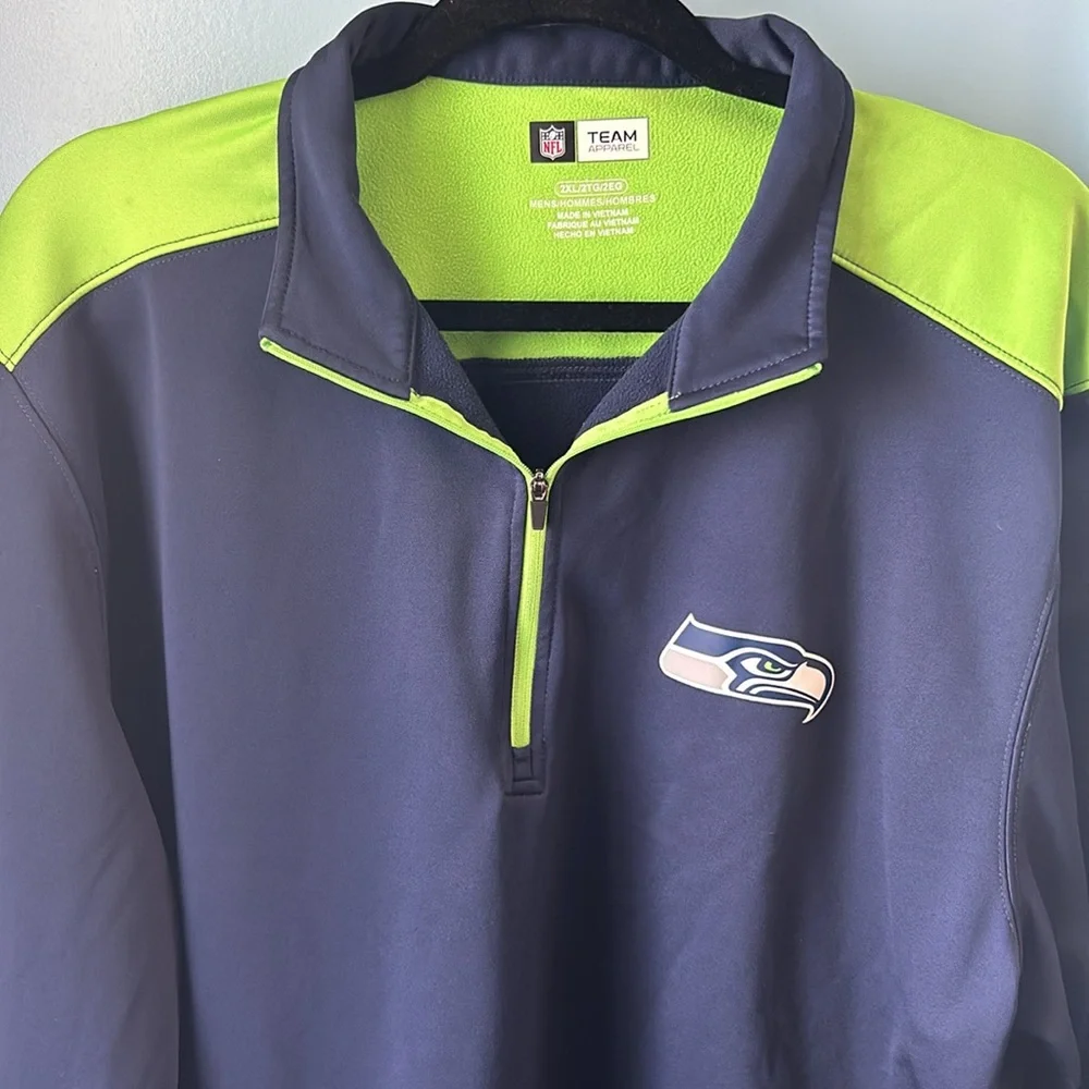 Team Apparel NFL Seattle Seahawks 1/4 Zip pullover - Picture 2 of 10